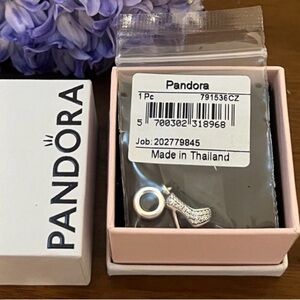 Authentic Pandora Pave Stiletto Shoe Dangle Charm Jewelry S925 ALE NEW